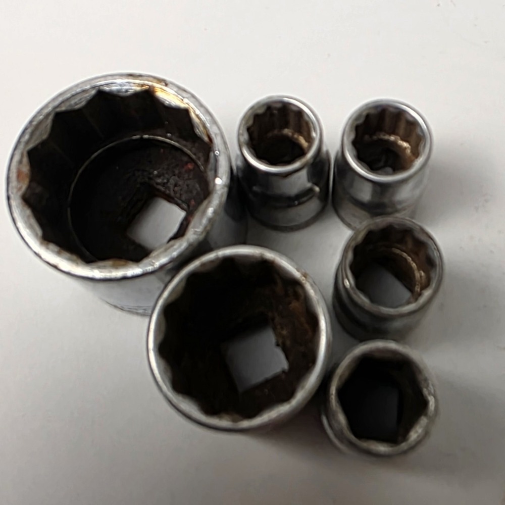 Used Various 1/2" Shallow Sockets **READ DESCRIPTION ** #0681